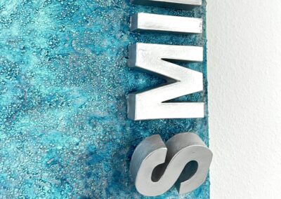 K-NY artwork ZERO IN – focused luminous acrylic art from the FOCUS & STRENGTH cluster