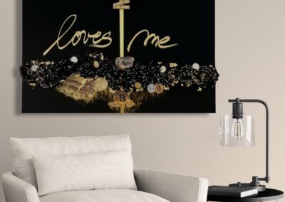 MONEY LOVES ME by K-NY. A material and light-based work defining value as an autonomous field of power and attraction.