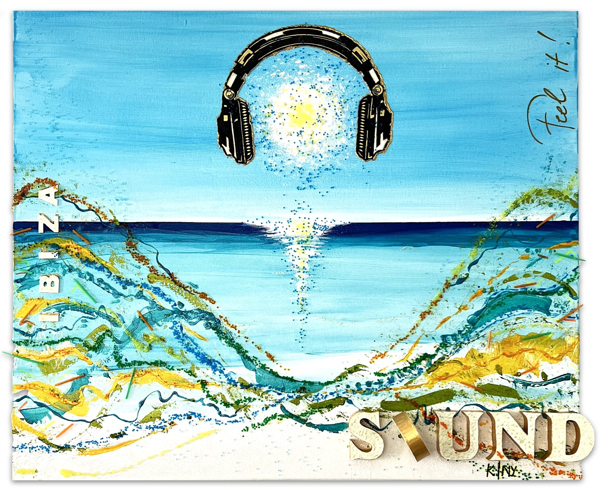 K-NY artwork IBIZA SOUND – dual-spectrum photoluminescent urban luxury art