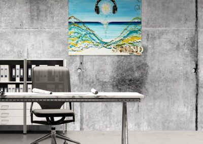 K-NY artwork IBIZA SOUND – dual-spectrum photoluminescent urban luxury art