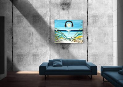 K-NY artwork IBIZA SOUND – dual-spectrum photoluminescent urban luxury art