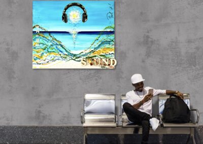 K-NY artwork IBIZA SOUND – dual-spectrum photoluminescent urban luxury art