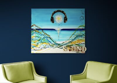 K-NY artwork IBIZA SOUND – dual-spectrum photoluminescent urban luxury art