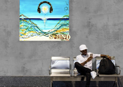 K-NY artwork IBIZA SOUND – dual-spectrum photoluminescent urban luxury art
