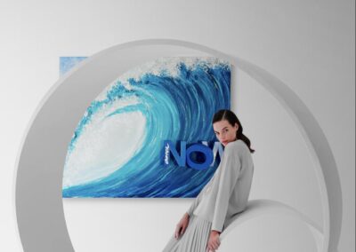 K-NY artwork CATCH THE WAVE._NOW – vibrant photoluminescent acrylic art