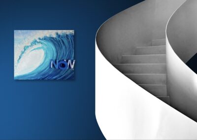 K-NY artwork CATCH THE WAVE._NOW – vibrant photoluminescent acrylic art