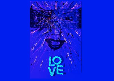 K-NY artwork FREE LOVE – luminous acrylic art from the LOVE & DESIRE cluster