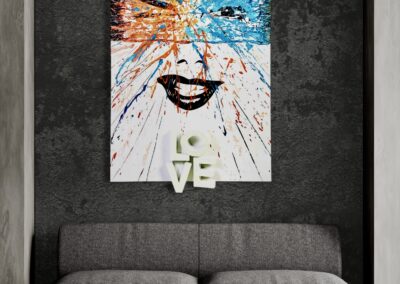 K-NY artwork FREE LOVE – luminous acrylic art from the LOVE & DESIRE cluster