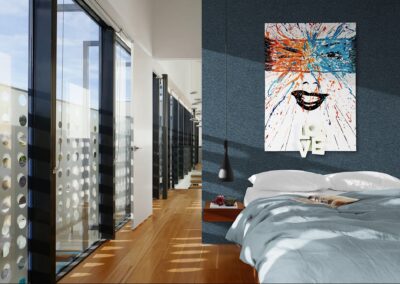 K-NY artwork FREE LOVE – luminous acrylic art from the LOVE & DESIRE cluster