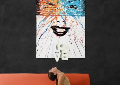 K-NY artwork FREE LOVE – luminous acrylic art from the LOVE & DESIRE cluster