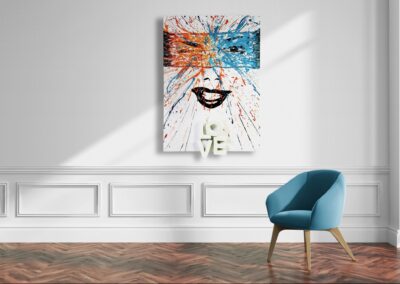 K-NY artwork FREE LOVE – luminous acrylic art from the LOVE & DESIRE cluster