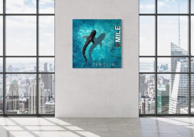 K-NY artwork ZERO IN – focused luminous acrylic art from the FOCUS & STRENGTH cluster