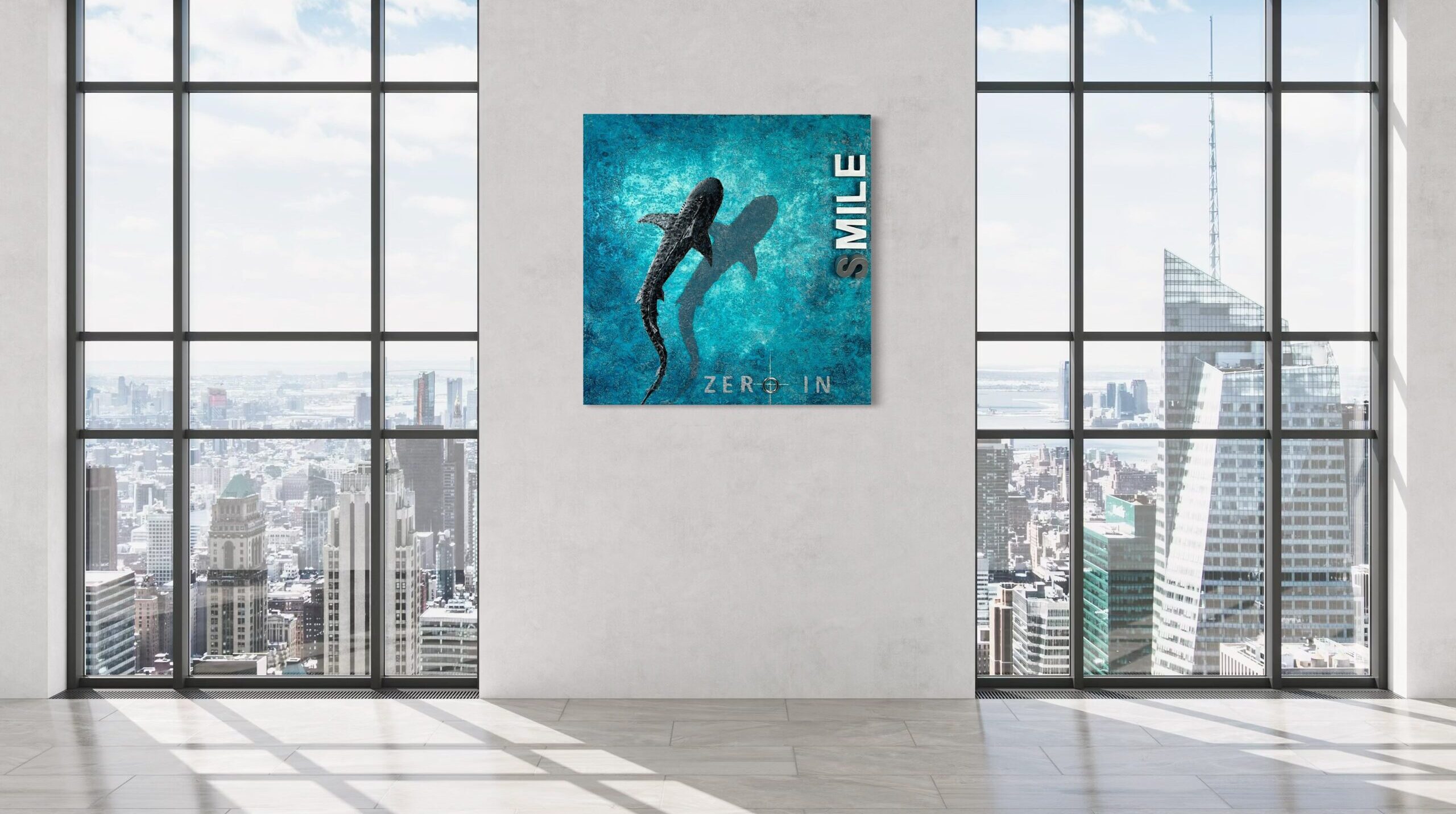 K-NY artwork ZERO IN – focused luminous acrylic art from the FOCUS & STRENGTH cluster