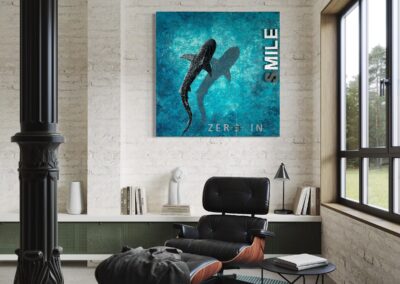 K-NY artwork ZERO IN – focused luminous acrylic art from the FOCUS & STRENGTH cluster