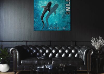 K-NY artwork ZERO IN – focused luminous acrylic art from the FOCUS & STRENGTH cluster