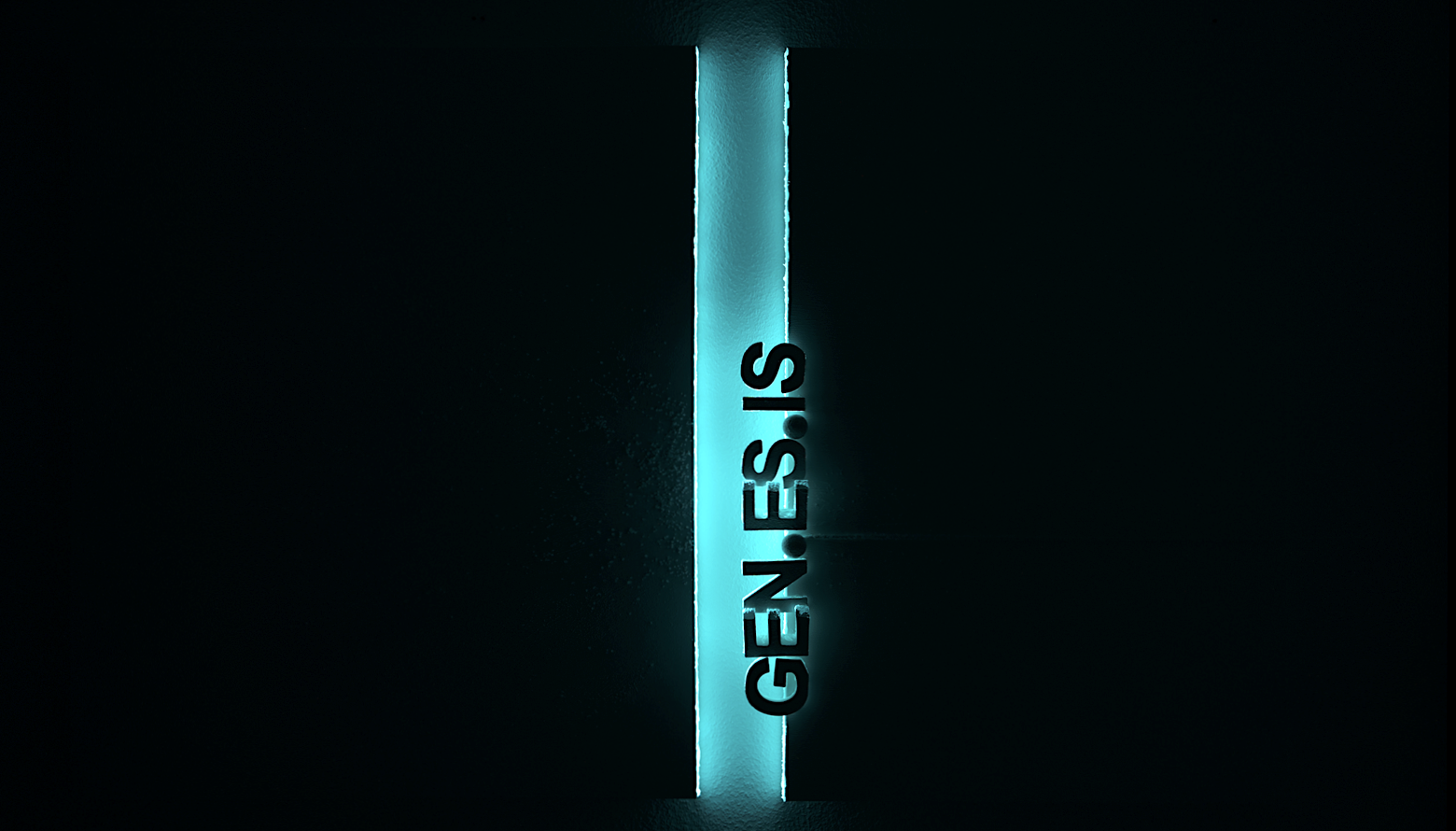 Night view of PAGE ZERO with photoluminescent pigments