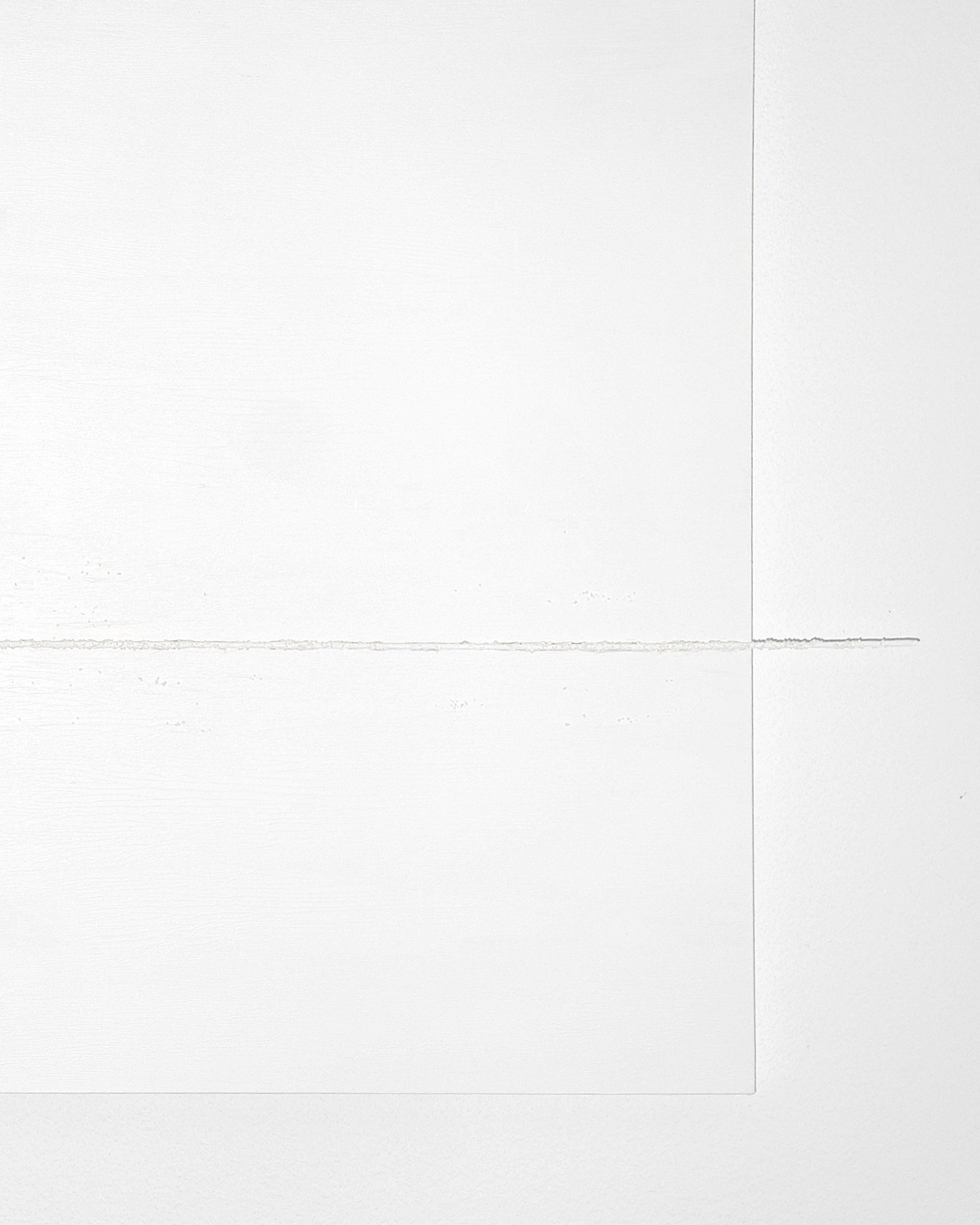 Salt extending beyond the canvas as the physical manifestation of the thought in PAGE ZERO