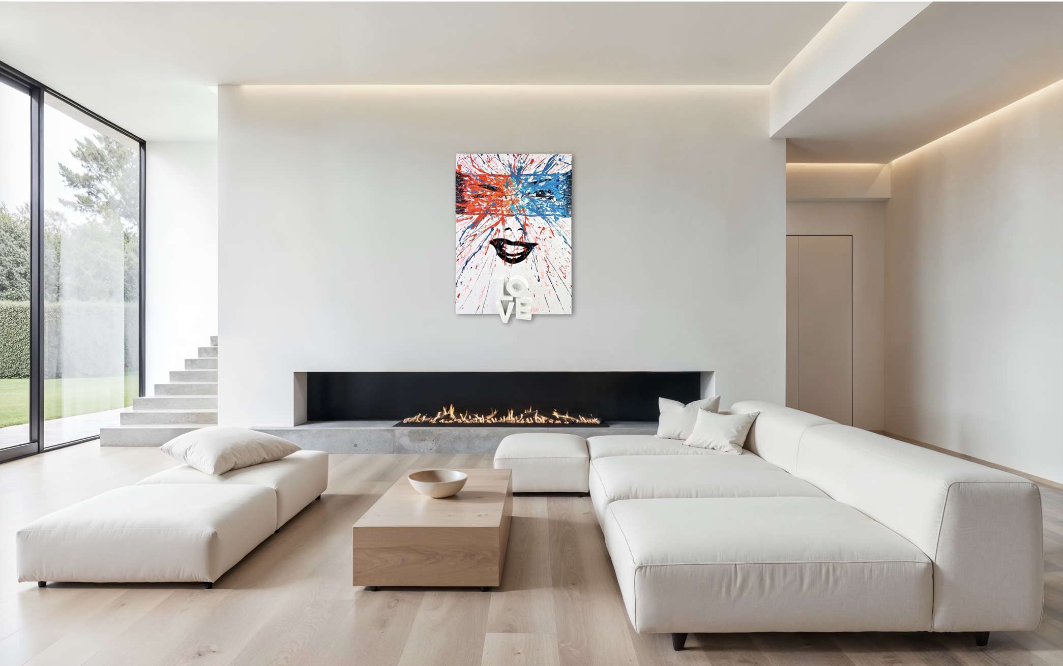 K-NY artwork FREE LOVE – luminous acrylic art from the LOVE & DESIRE cluster