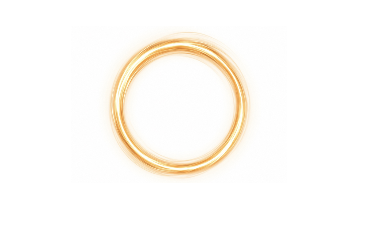 Glowing circular light structure representing the K-NY cluster FOCUS & STRENGTH — controlled energy flow, precision, and perceptual stability within the K-NY system.