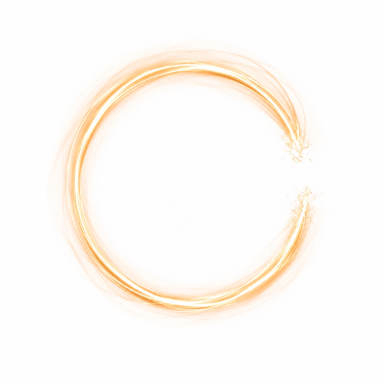 Fragmented luminous ring representing the K-NY cluster IRONY & EDGE — instability, disruption, conceptual irony, and controlled imperfection within the K-NY system.