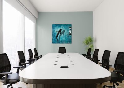 K-NY artwork ZERO IN – focused luminous acrylic art from the FOCUS & STRENGTH cluster