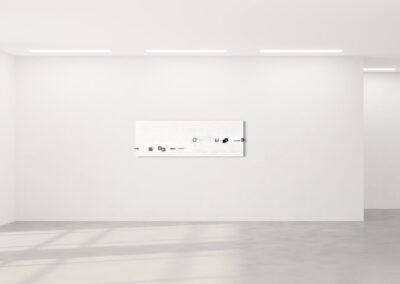NEW PER by K-NY — photoluminescent conceptual artwork in spatial context, dual-spectrum composition interacting with light and architecture.