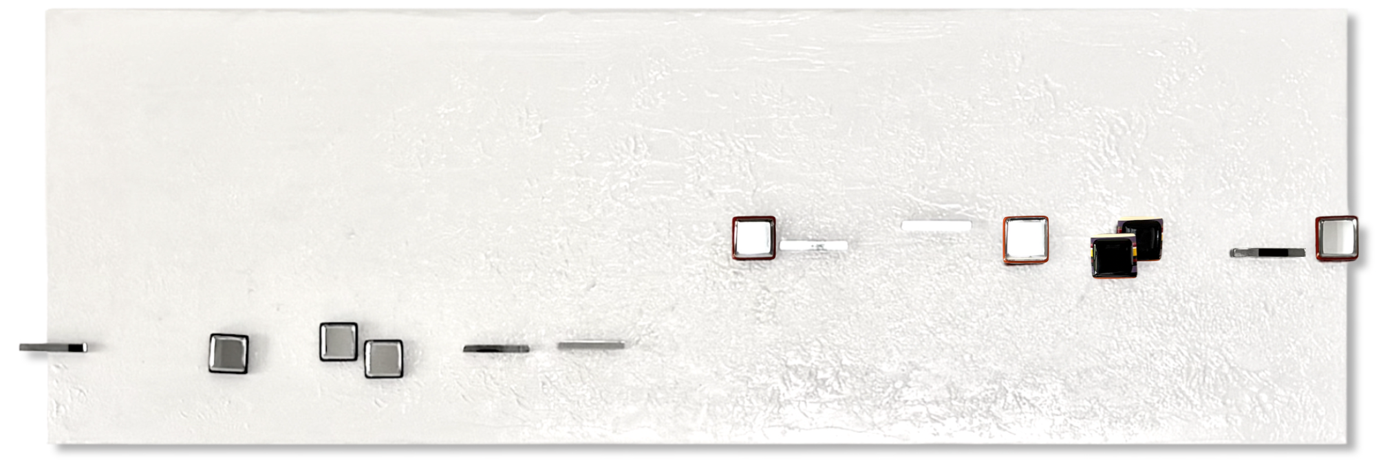 NEW PER by K-NY — photoluminescent conceptual artwork activated in darkness, dual-spectrum composition revealing structural light within spatial context