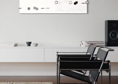NEW PER by K-NY — photoluminescent conceptual artwork in spatial context, dual-spectrum composition interacting with light and architecture