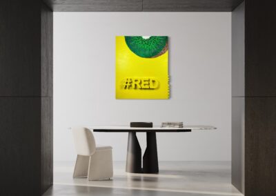 ERROR 404 by K-NY — photoluminescent conceptual artwork in spatial context, dual-spectrum composition interacting with light, architecture and atmosphere.