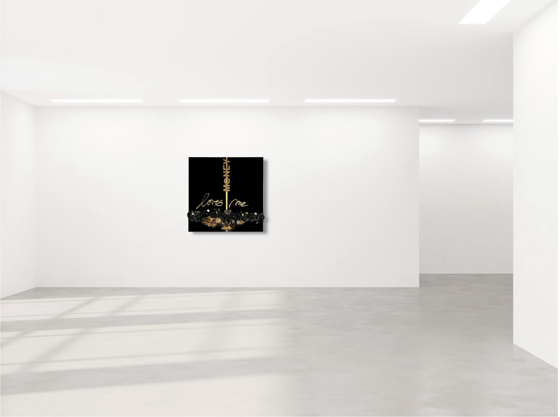 K-NY Gallery Space. K-NY artwork in the K-NY Gallery Space, demonstrating the relationship between artwork, architecture and perception.