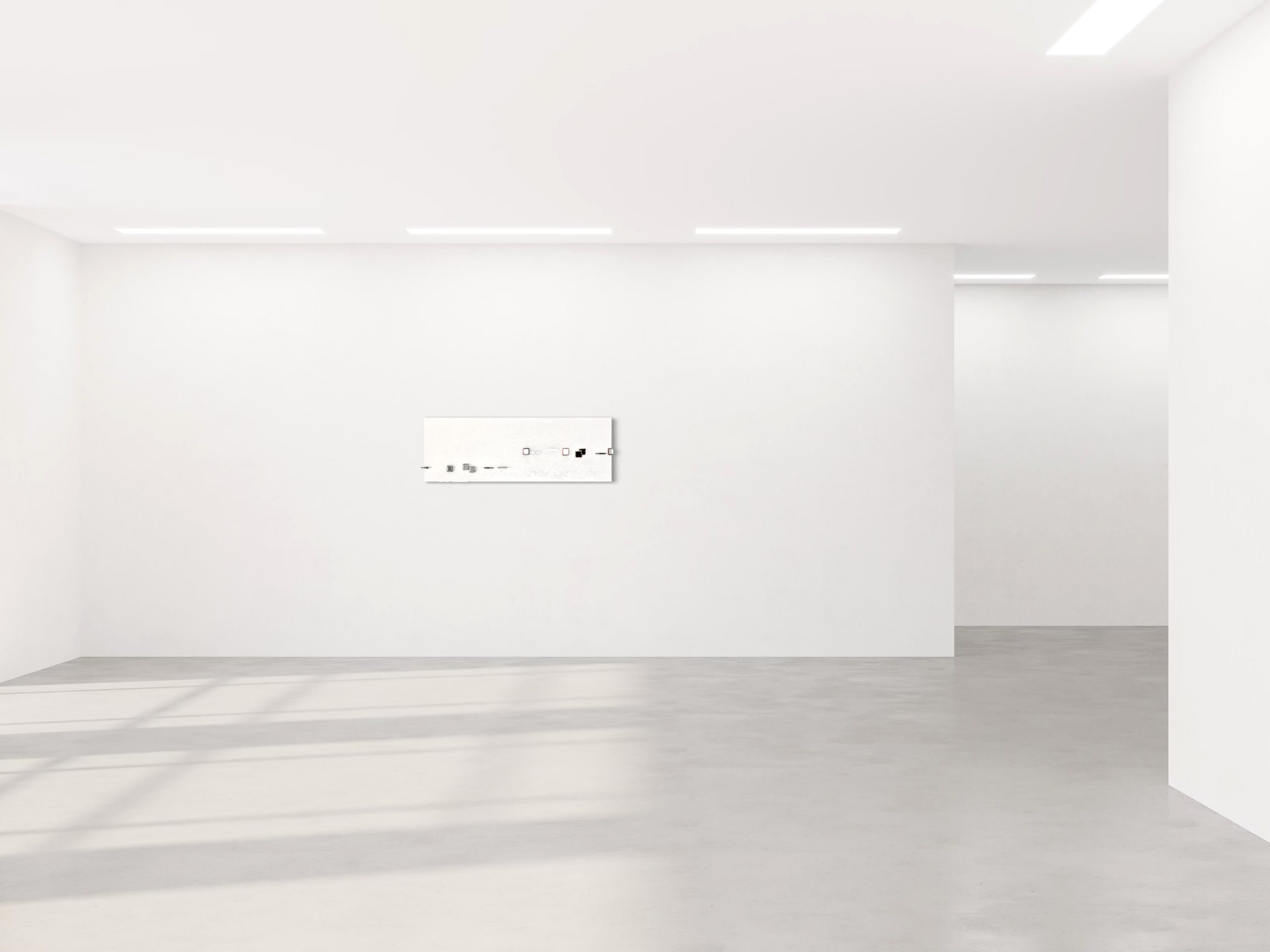 K-NY Gallery Space. K-NY artwork in the K-NY Gallery Space, demonstrating the relationship between artwork, architecture and perception.