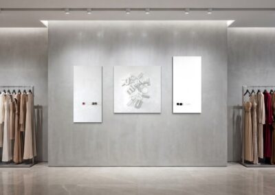 CASE 02 — WAIT... by K-NY, showing all three MOVES HMM..., WAIT A SECOND... and TOUCHÉ. together in an architectural interior.
