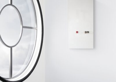 HMM..., MOVE I of CASE 02 — WAIT... by K-NY, shown in an architectural interior with its sculptural surface and Morse-code element visible.