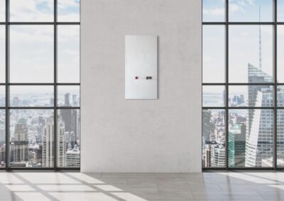 HMM..., MOVE I of CASE 02 — WAIT... by K-NY, shown in an architectural interior with its sculptural surface and Morse-code element visible.