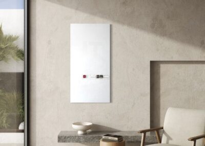 HMM..., MOVE I of CASE 02 — WAIT... by K-NY, shown in an architectural interior with its sculptural surface and Morse-code element visible.