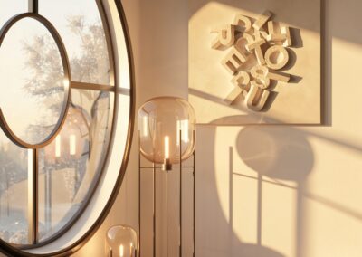 MOVE II — WAIT A SECOND... from CASE 02 — WAIT... by K-NY, shown in an architectural interior with its sculptural material structure visible.