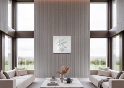 MOVE II — WAIT A SECOND... from CASE 02 — WAIT... by K-NY, shown in an architectural interior with its sculptural material structure visible.
