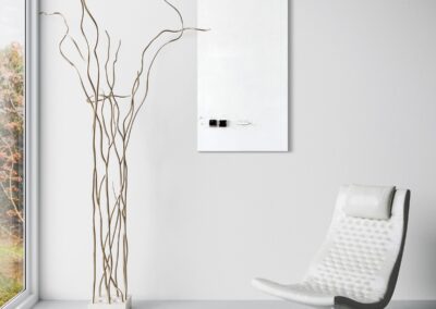 K-NY, TOUCHÉ., MOVE III from CASE 02 — WAIT..., white conceptual artwork with Morse code and mirrored elements.