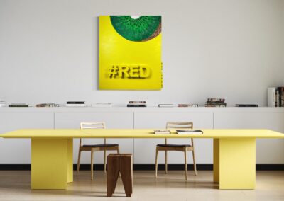 ERROR 404 by K-NY — photoluminescent conceptual artwork in spatial context, dual-spectrum composition interacting with light, architecture and atmosphere.