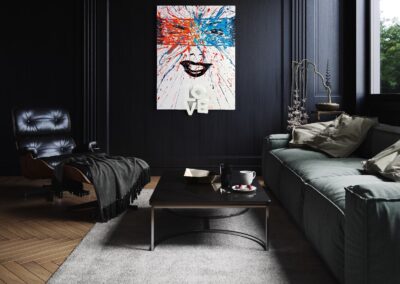 K-NY artwork FREE LOVE – luminous acrylic art from the LOVE & DESIRE cluster, Universe I