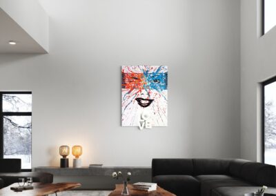 K-NY artwork FREE LOVE – luminous acrylic art from the LOVE & DESIRE cluster, Universe I