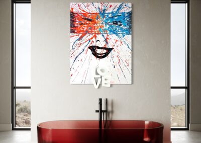 K-NY artwork FREE LOVE – luminous acrylic art from the LOVE & DESIRE cluster, Universe I