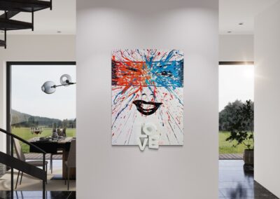K-NY artwork FREE LOVE – luminous acrylic art from the LOVE & DESIRE cluster, Universe I