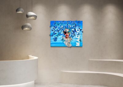MAGIC MOMENT by K-NY — photoluminescent conceptual artwork from the INNER FIRE cluster, shown in a spatial installation view.