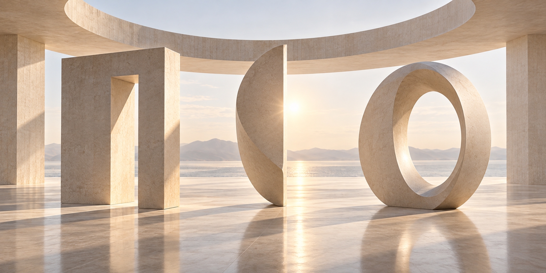 THE ARCHITECTURE of Universe II — Architecture of Thought™ by K-NY, visualizing autonomous forms and the relationships that emerge between them.